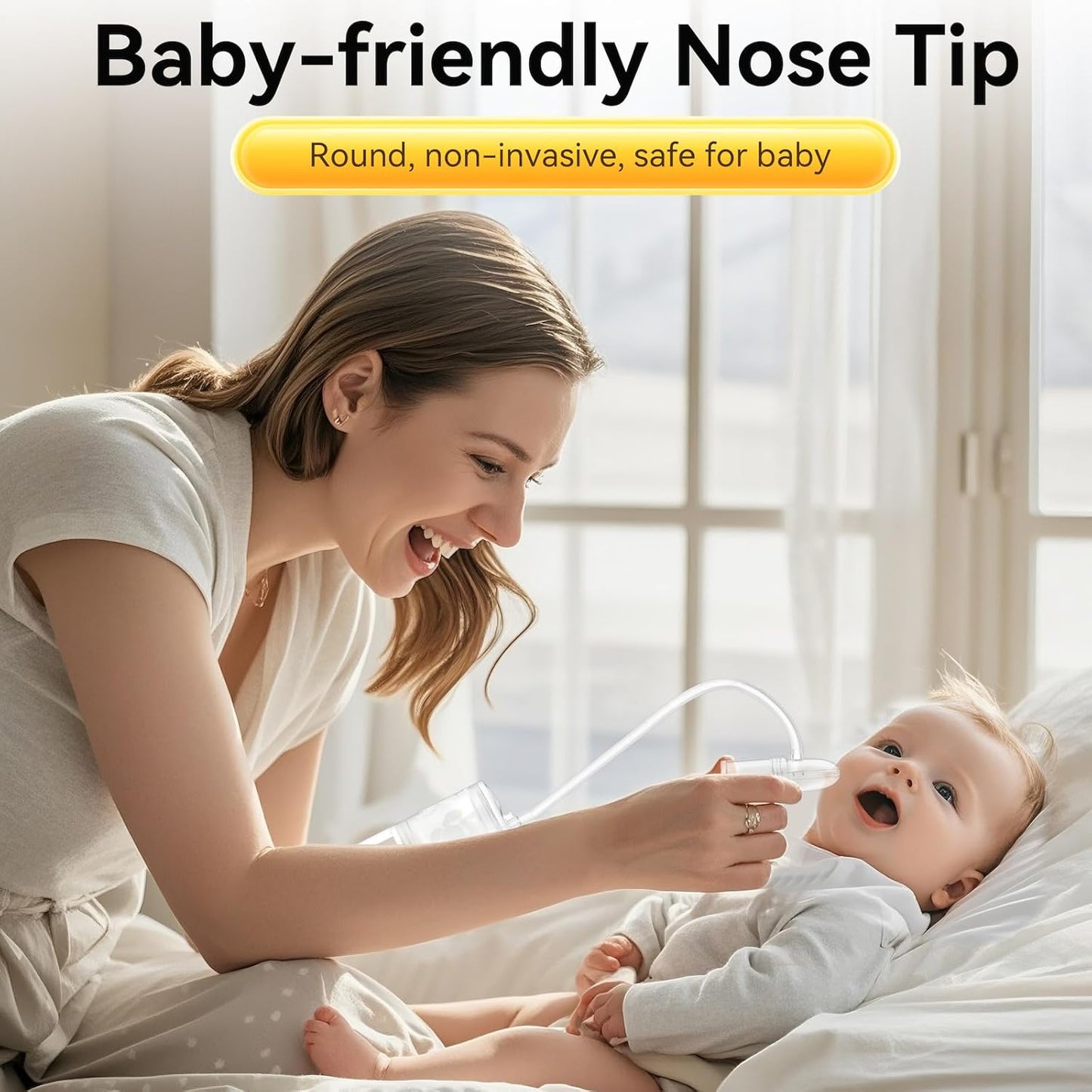 Nasal Aspirator for Baby and Toddler Nose Clearing with Hand Pump and Non-Invasive Tip for Quick, Quiet Suction, Co-Branded with CHIBOJI
