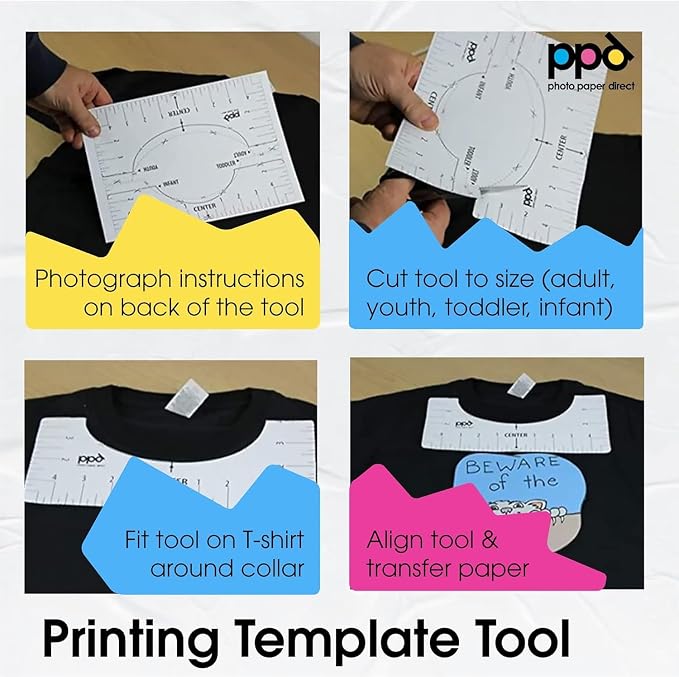PPD 10 Sheets 8.5x11" Iron-on Heat Transfer Paper Dark Fabrics Inkjet | Vibrant