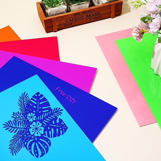 Remerry 12 Pcs 16 x 12 Inch Colored Acrylic Sheets, 12 Colors Opaque Panels