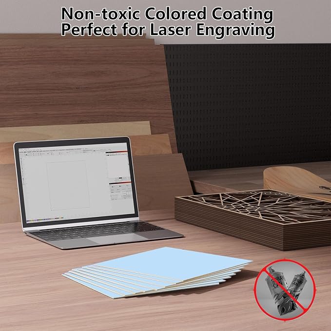8 Pack Pre-Painted Colored Plywood Sheets, DIY Crafts, Ornaments & Models Making