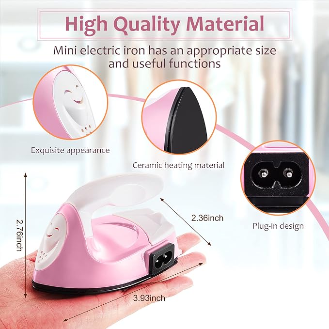 Honoson Mini Craft Iron Mini Heat Press Small Iron 3.93 x 2.36 x 2.76 in