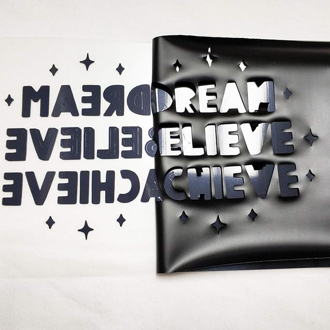 guangyintong Heat Transfer Vinyl Black HTV Rolls, Glossy Surface HTV Vinyl