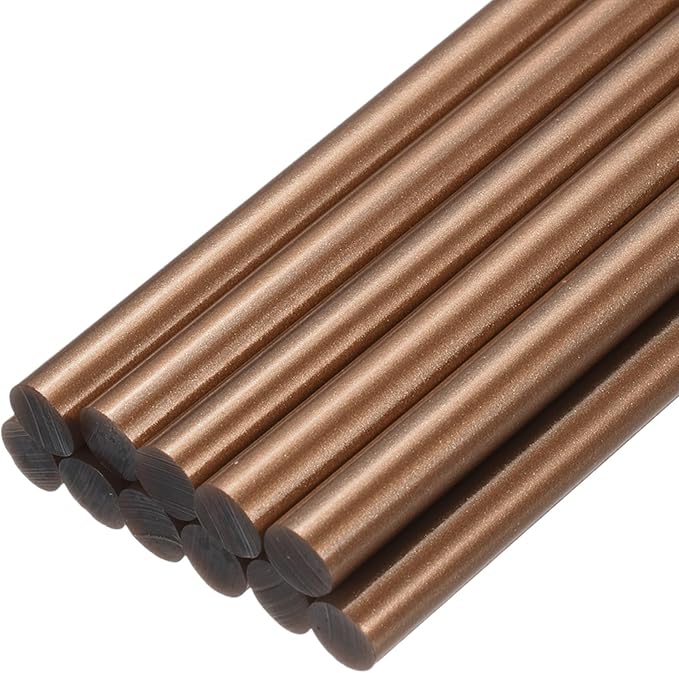 uxcell Mini Hot Glue Sticks for Glue Gun 7mm x 100mm Bronze Red 12pcs