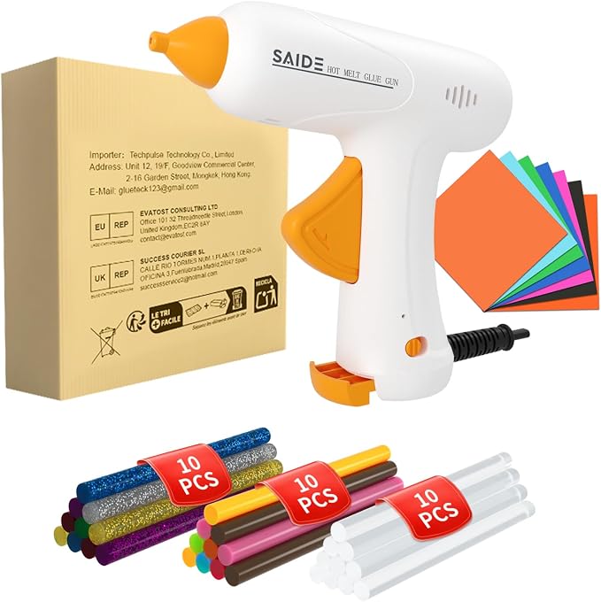 SAIDE Hot Glue Gun for Crafts Mini Glue Gun Kit Fast Heating Constant Temp 20W