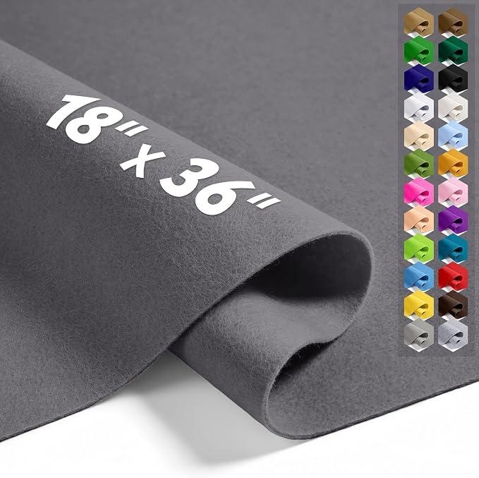 Dark Grey 18" X 36" Felt Fabric Sheet