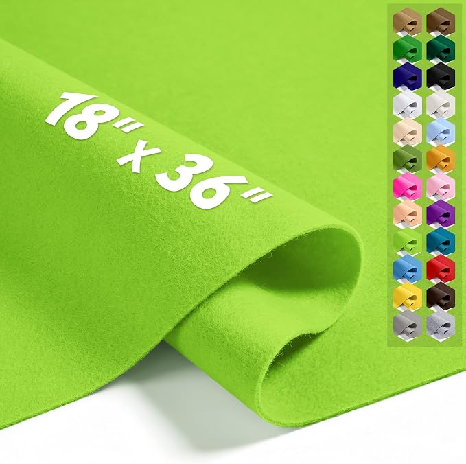 Lime Green 18" X 36" Felt Fabric Sheet
