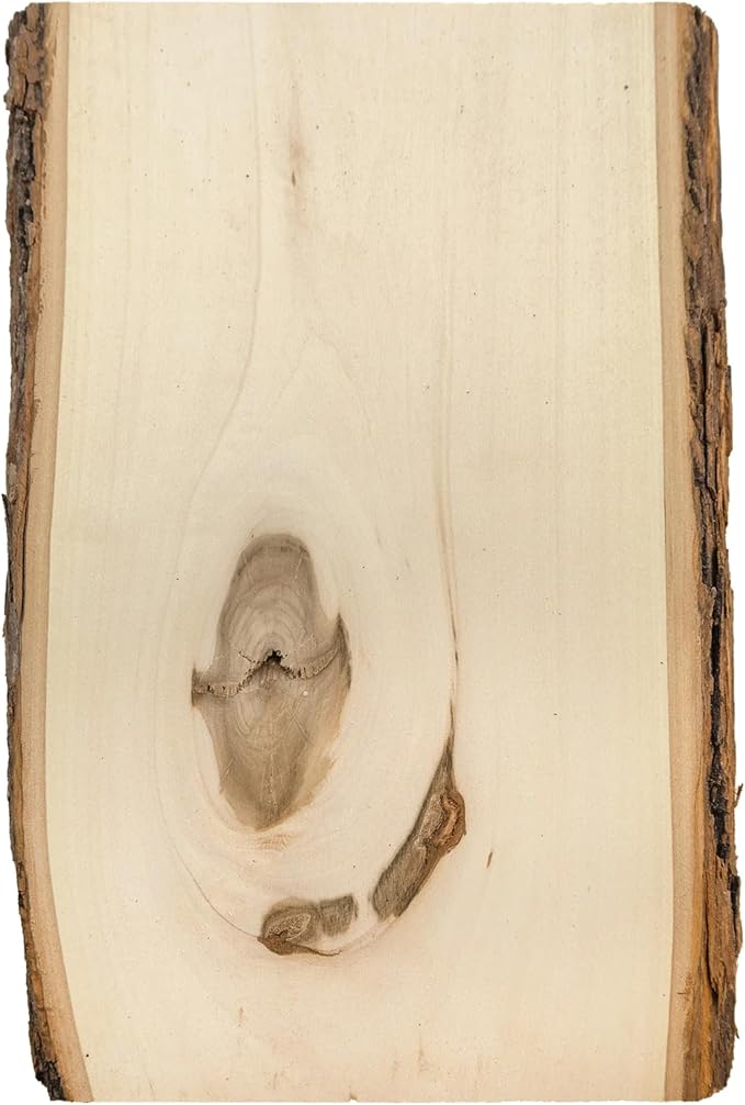 Foggy Bottom Woodworks Rustic Live Edge Basswood Planks, 0.69 X 7 to 9 X 11