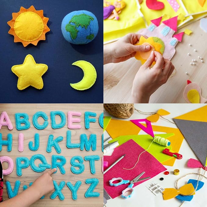 MECCANIXITY Adhesive Felt Sheets, Felt Fabric Crafts Back Adhesive Felt Sheets