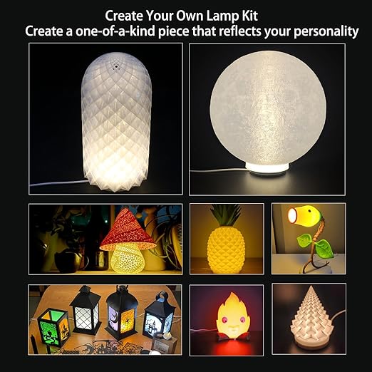 JUUPINE Dedicated Multifunctional LED Creative Lighting kit for 3D Printers,Compatible with Bambu Lab LED Lamp Kit 001, LED Creative Lighting Kit for 3D Printers for Crafting Nightlight Models.