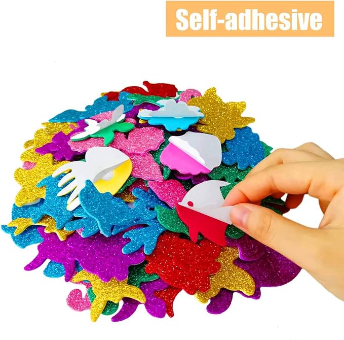 TTSAM Glitter Colorful Sea Animals Shapes Foam Stickers Self Adhesive Craft