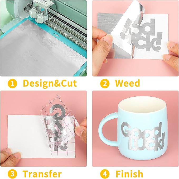 Brushed Silver Permanent Adhesive Vinyl Roll
