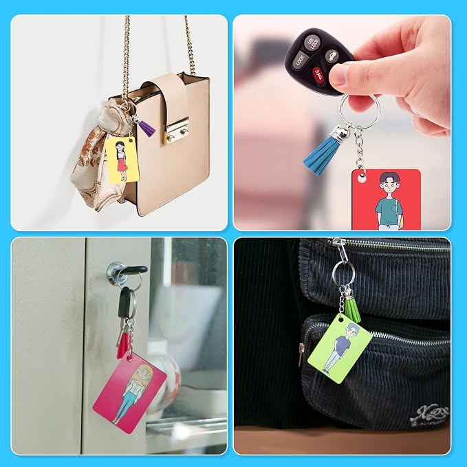 HTVRONT Sublimation Keychain Blanks