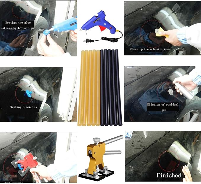 GLISTON Paintless Dent Repair Glue Sticks Hot Glue Sticks Paintless Dent Repair