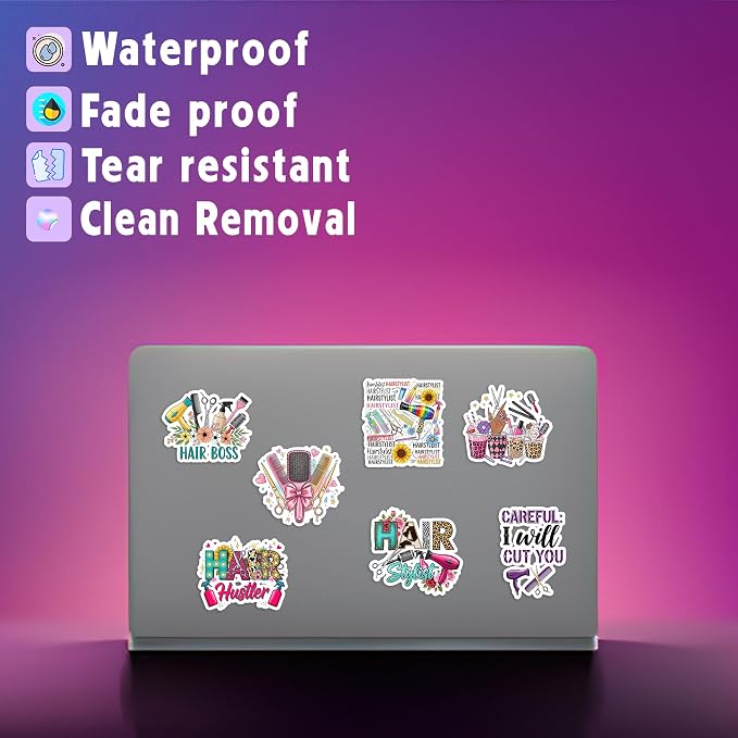 30PCS Hairstylist Stickers Pack – Waterproof Vinyl Hair Stylist & Salon Quotes