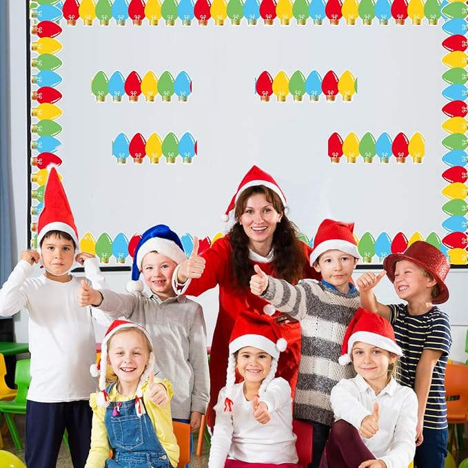 69Ft Christmas Light Bulb Bulletin Board Border Xmas Light