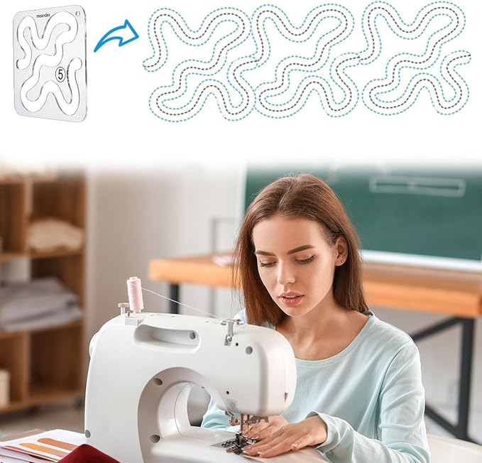 Free Motion Quilting Templates: Acrylic Quilting Ruler Template