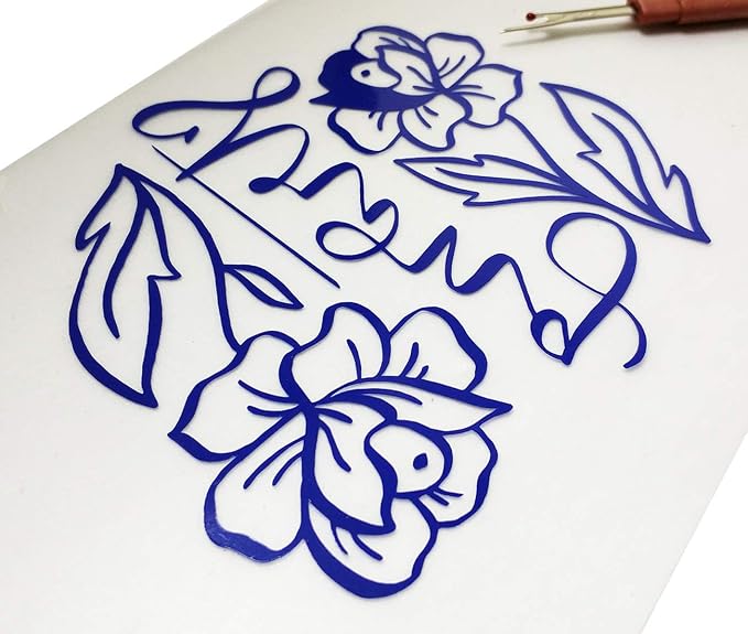guangyintong Heat Transfer Vinyl Blue HTV Rolls, Matte Surface PVC Material