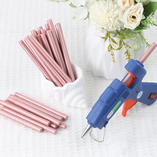 60pcs Wax Seal Sticks, Rose Gold Sealing Wax Sticks, HOSEALING Glue Gun Wax