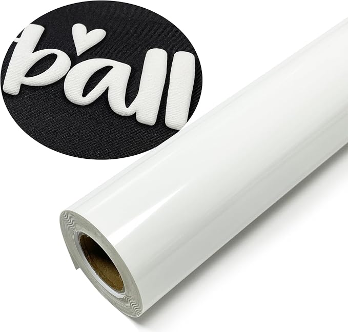 Puff Heat Transfer Vinyl, 12in X 8ft Iron on