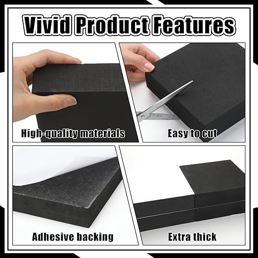 4 Pcs 1.5" Thick Foam Padding Sheet