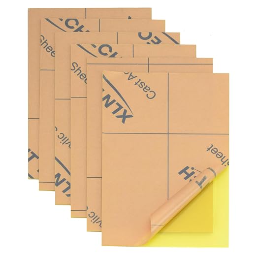 6 PCS Transparent Fluorescent Yellow Cast Acrylic Sheets 8" x 12" x 0.118"