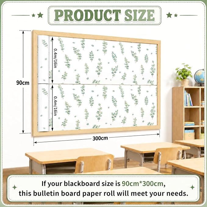 Eucalyptus Bulletin Board Roll Non-Woven Fabric Poster | Back to School
