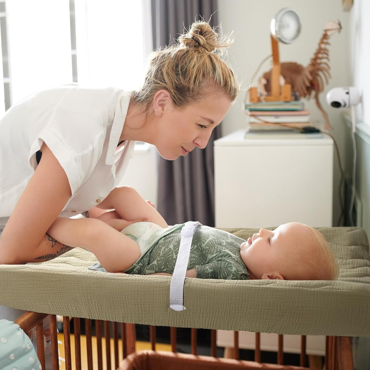 lulumoon Muslin Changing Pad Cover: Baby Cotton Quilted Changing Table Cover - Soft Changing Pad Sheets for Boys Girls