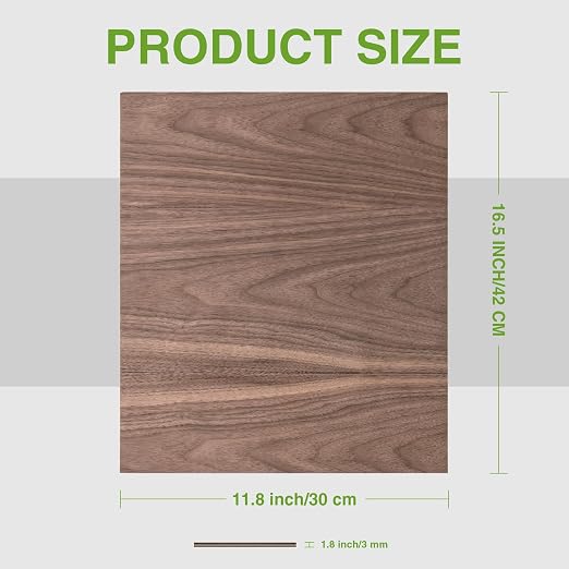 Rowood 6 Pack Plywood 1/8, 2 Pack Walnut+2 Pack Basswood+Double Pack Birch