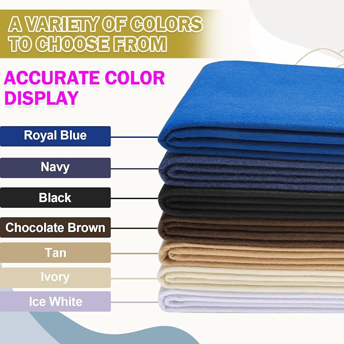XSEINO Tan Large Felt Fabric 108" X 36 ", 1.4 mm Thick Soft Felt Fabric Sheet