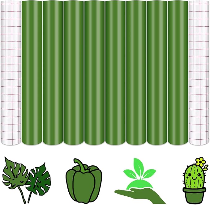 Tintnut Dark Green Permanent Vinyl Self Adhesive Vinyl 8 Sheets 12''x10'' |
