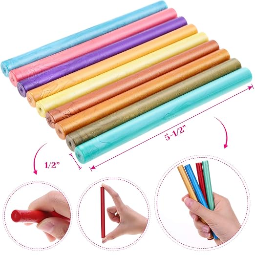Paxcoo 26pcs Wax Seal Sticks for Stamps, Letters and Crafts