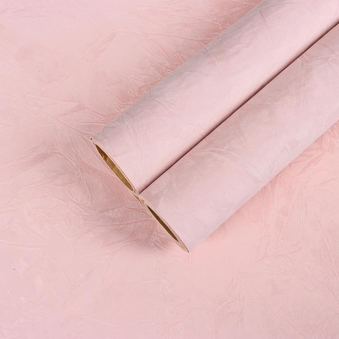 CHIHUT 12''x100'' Light Pink Felt Fabric Velvet Flocking Liner