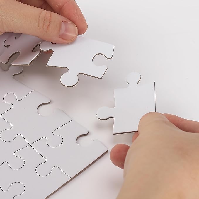 Mr. Pen- Blank Puzzle, 10 Pack, 28 Pieces/Pack, 5.5" x 8.1" | Blank Puzzles to