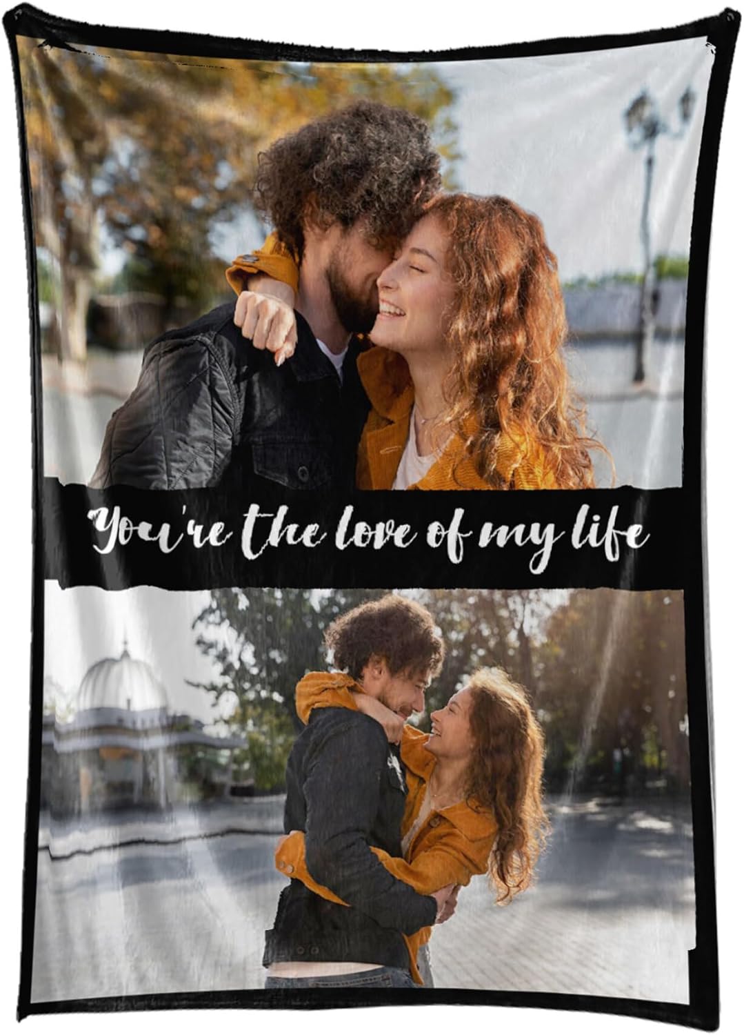 Personalized Blanket with Photos Text Custom Blanket Thows with Picture Customizable Photo Blankets Gifts for Mom Dad Couple Girlfriend Boyfriend Wife Husband
