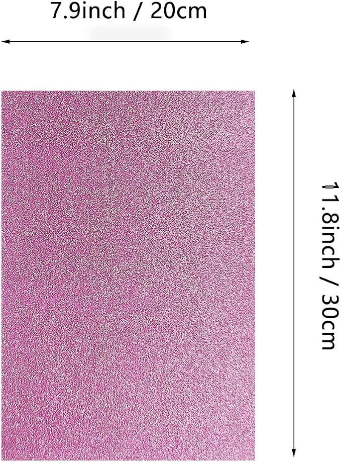 Glitter Felt Fabric, 8 x12 inches Felt Square Glitter