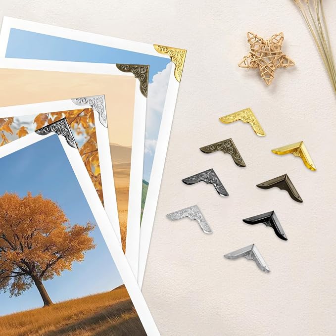 100pcs Metal Book Corner Protectors, Paperbacks Book Edge Protectors Picture