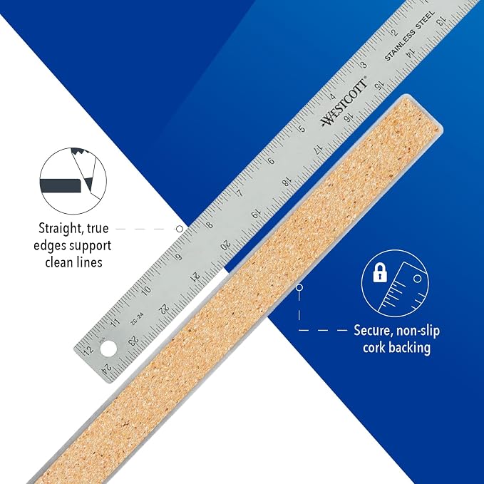 Westcott Stainless Steel Ruler Set