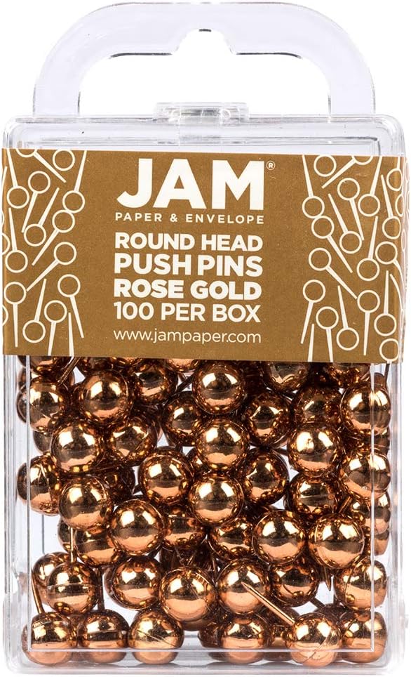 JAM PAPER Colorful Push Pins