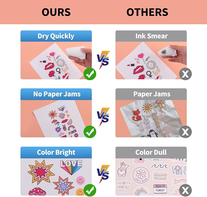 HTVRONT Printable Vinyl Sticker Paper