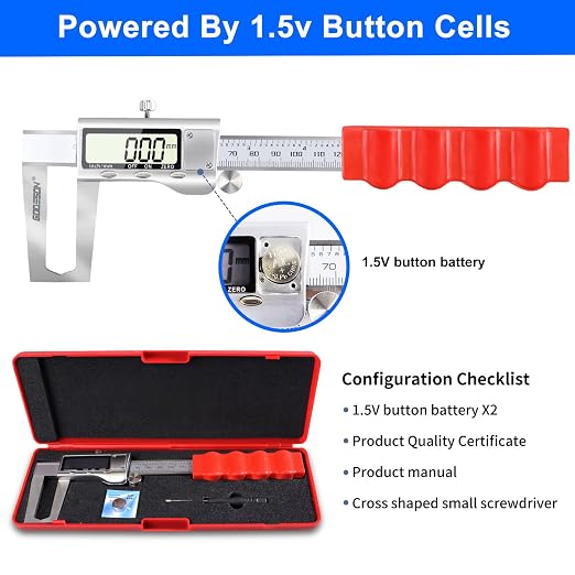GODESON Disc Brake Rotor Micrometer, Digital Caliper Measuring Tool