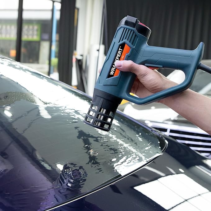 WRAPXPERT Heat Gun for Vinyl Wrap with Digital LCD 2000W 122℉-1202℉（50℃- 650℃) Hot Air Gun Variable Temperature Control Memory Function for Car Wrap, Crafts, Shrinking Tubing, Stripping Paint