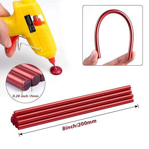 10 Pieces Sealing Wax Glue Sticks, 8 Inch Long Mini Hot Glue Gun Sticks