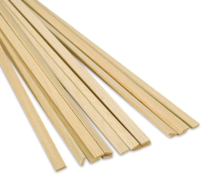 Proartek PK00029 Model BWS001X020 Balsa Wood Strips, 1/8" x 1/4" x 36"