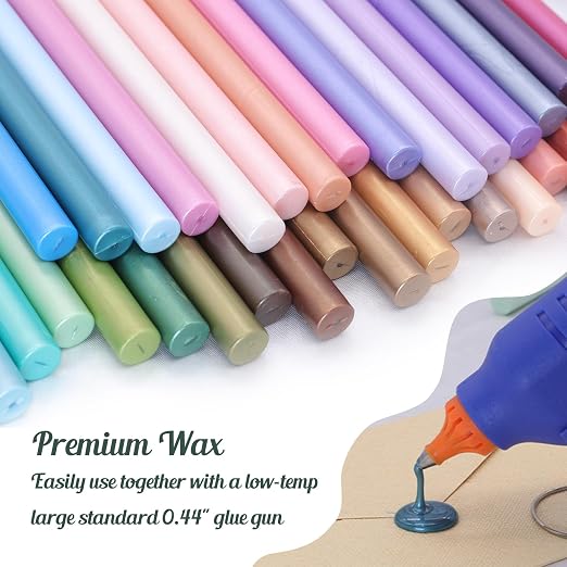Light Blue Sealing Wax Sticks, HOSEALING 10pcs Glue Gun Sealing Wax Sticks