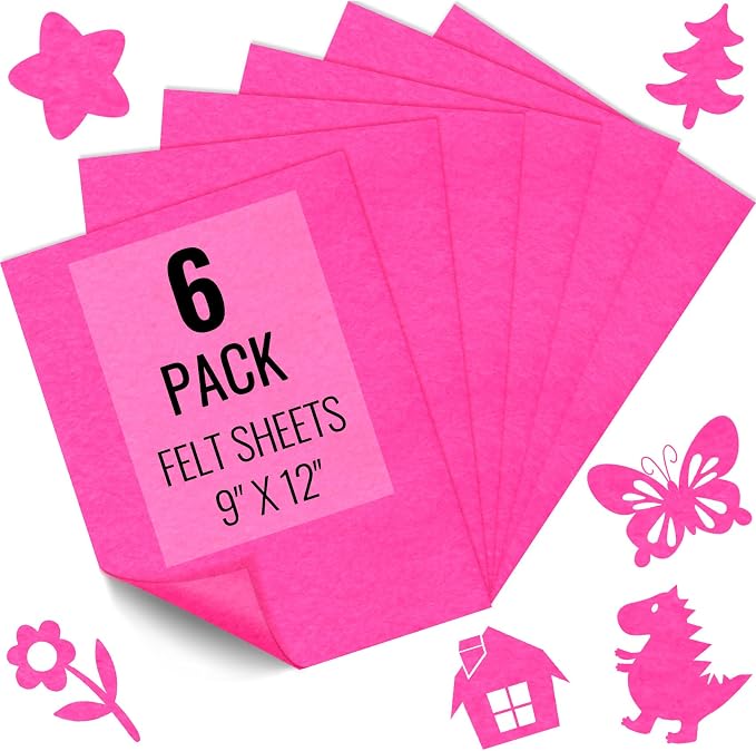 IONTACH 9" X 12" Soft Felt Sheets 1.6mm Thick | Felt Fabric