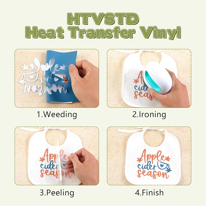 HTVSTD Boho HTV Heat Transfer Vinyl 22 Sheets 12×10in Iron on Vinyl | Dark Boho