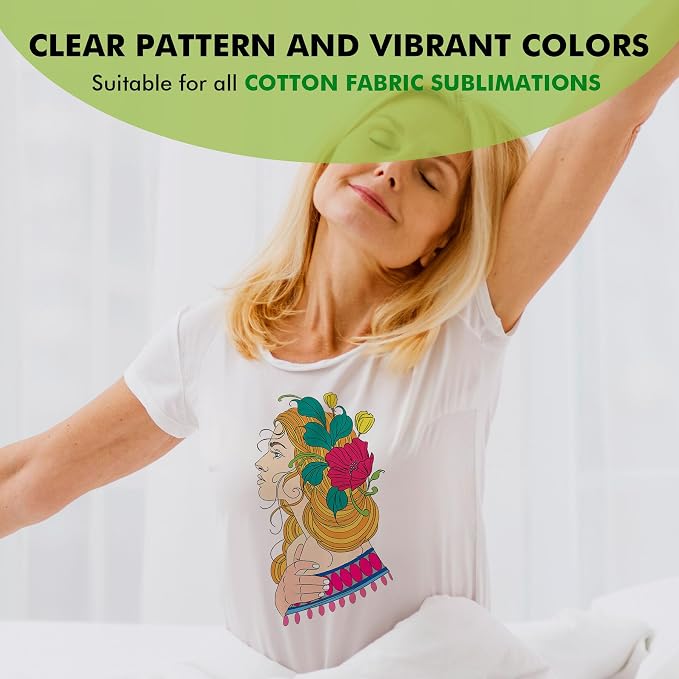 A-SUB Sublimation HTV Vinyl for Light Fabric, 12 Inch X 10 FT | Matte Clear