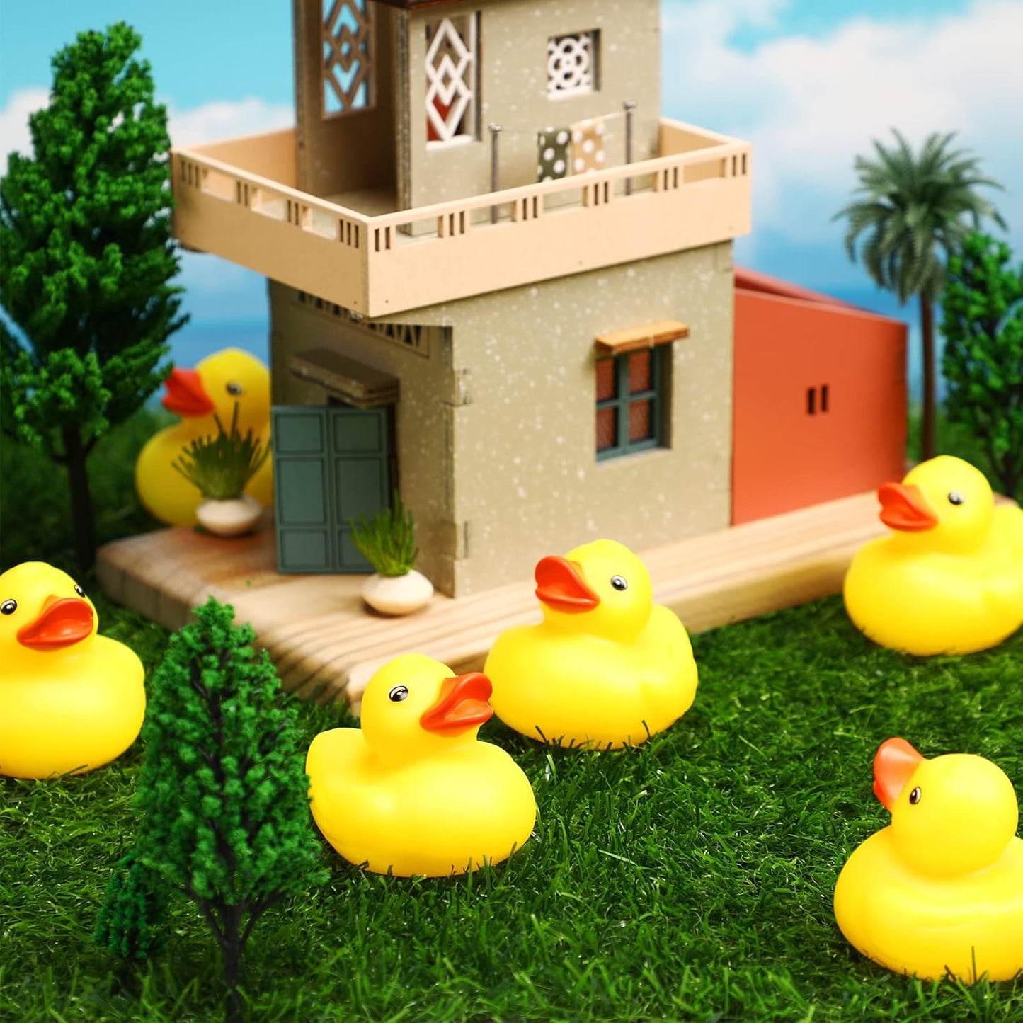 Vinsot 2 Inch Yellow Rubber Duck Bath Toys Large Rubber Ducks Bath Ducks Squeak Bathtub Toys for Birthday Pool Decoration Game Supplies(48 Pcs)