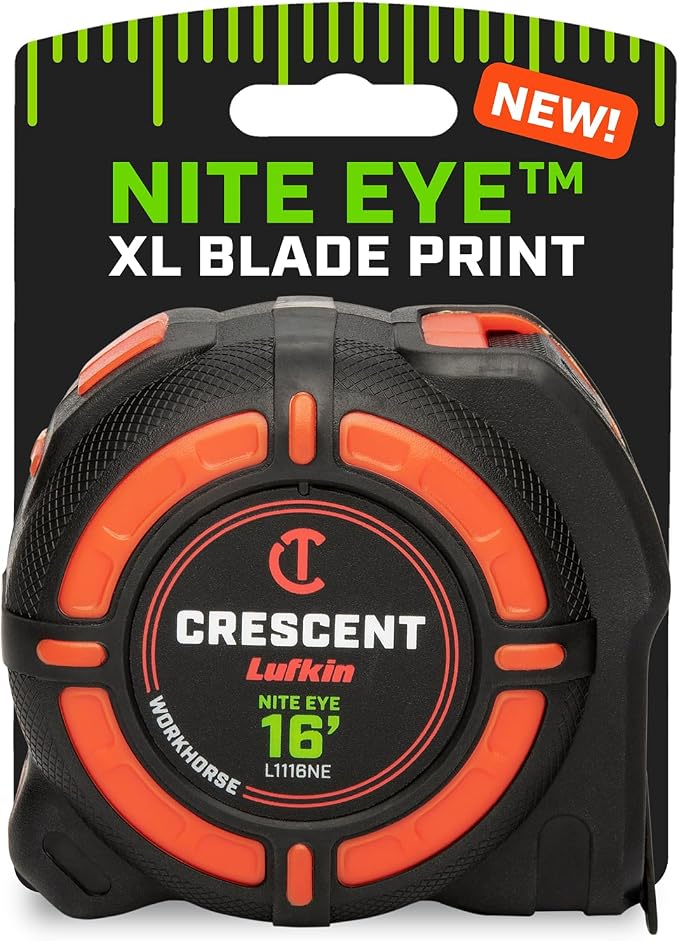 Crescent Lufkin 16 Ft. WORKHORSE NITE Eye Tape Measure | L1116NE