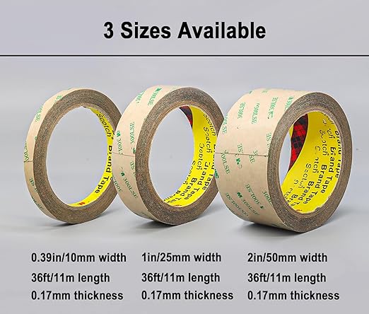 3M 300LSE Double Sided Tape 2in x 36ft, Removable Heavy Duty Tape | Double